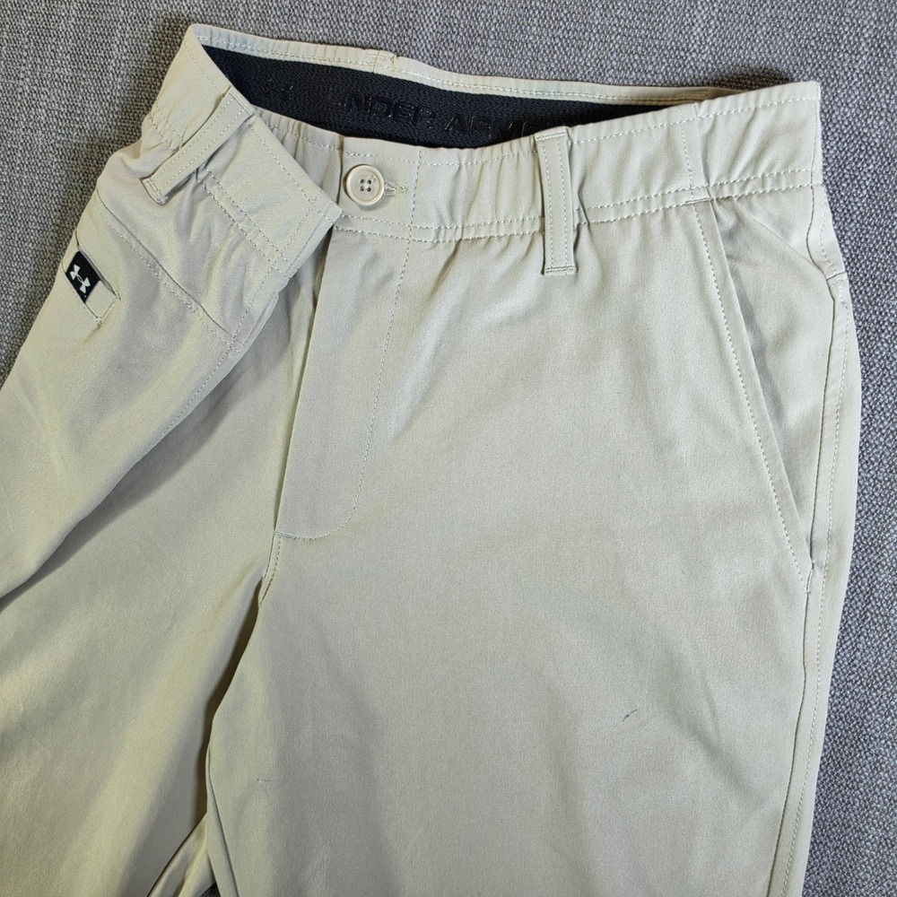 Under Armour Match‎ Play Golf Pants Mens 34/30 Tan Stretch Performance 1364407